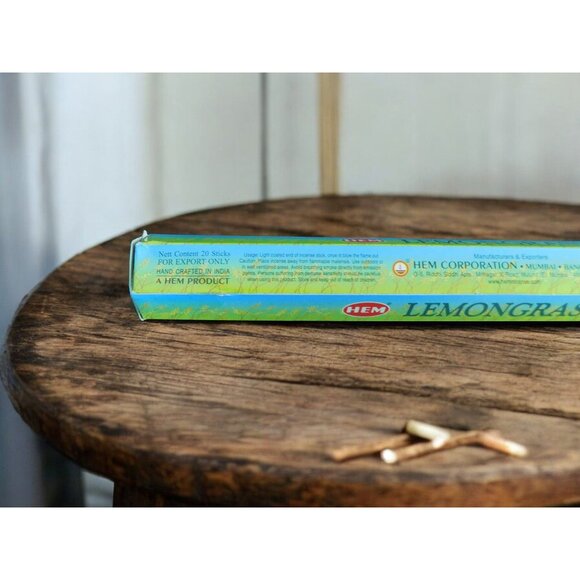 HEM Lemongrass 20 Incense Sticks Aromatic And Calming Relaxation Meditation - Picture 6 of 9